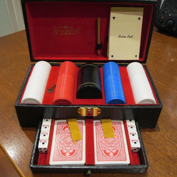 Vintage Griffon Poker Chips Card Game 1950's-60s